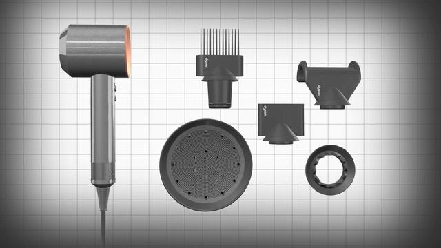 Dyson Supersonic Hairdryer | 3D modeling смотреть онлайн