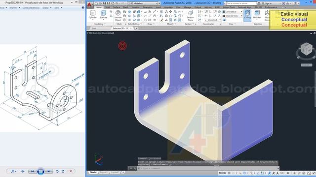Solución Propuesto 19 - AutoCAD 3D смотреть онлайн