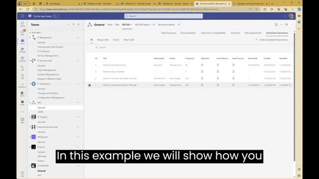 ITSM360 Scheduled Operations Manager GRC360 Module NOV 23 смотреть онлайн