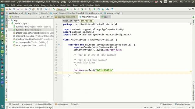 Android Kotlin Tutorial #003- Basic Syntax - Kotlin Android Extensions смотреть онлайн