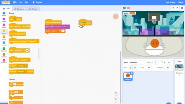 Scratch Basketball Clicker Game