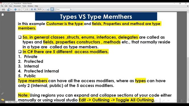 Difference between types and type members in C sharp Arabic #47 смотреть онлайн