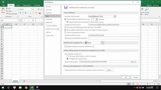 3. Những thiết lập mặc định nên thay đổi trong Excel trước khi làm việc - phần 2 смотреть онлайн
