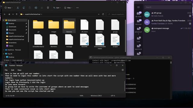 Telegram Group spamming | Multiple account message sender in groups | #telegram смотреть онлайн