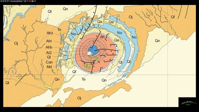 Geologic Map of The Eye of the Sahara - Richat Structure, Mauritania смотреть онлайн