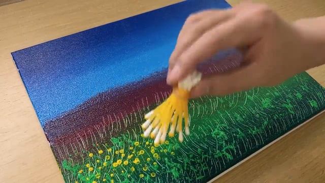 Рисуем лес светлячков / Простая техника рисования акрилом смотреть онлайн