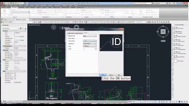 2 AutoCAD Create ID Multileader Tut 2 смотреть онлайн