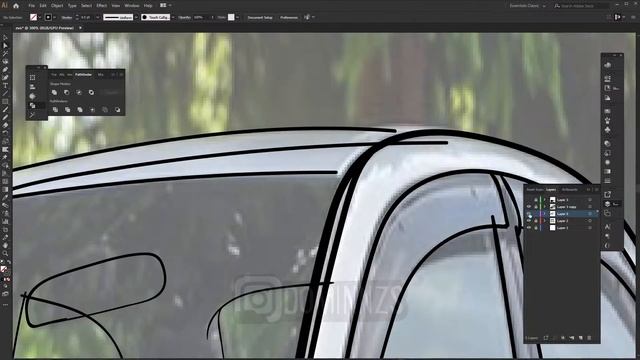 Mini car Cartoon car Speed Art - Adobe Illustrator смотреть онлайн