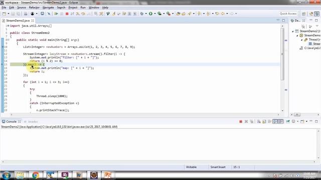 How to prove Java 8 Stream is lazy? | Java 8 streams tutorial | Java 8 streams | Streams in Java 8 смотреть онлайн
