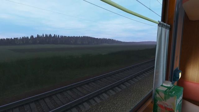 ВЕЧЕРНЯЯ ПОЕЗДКА ПОД СТУК КОЛЕС ИЗ ОКНА ПОЕЗДА. КАРТА : КРАЙ ТЫСЯЧИ ОЗЕР V3.0 - TRAINZ SIMULATOR 19 смотреть онлайн