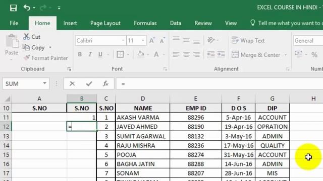 Automatically Insert Serial Number in Excel - 3 way [ HINDI / URDU ] смотреть онлайн