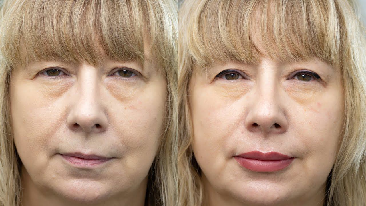 Возрастной. Несмываемый макияж. Пудровые губы и стрелки. Две зоны одновременно❗ смотреть онлайн