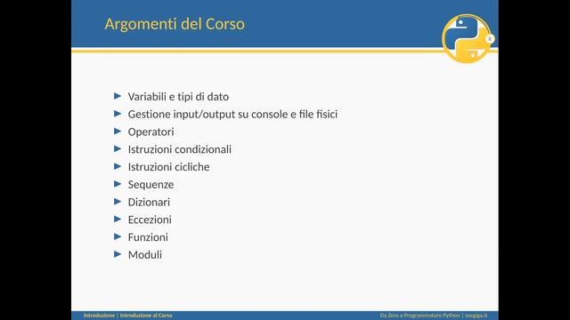 Introduzione al corso Da Zero a Programmatore Python смотреть онлайн