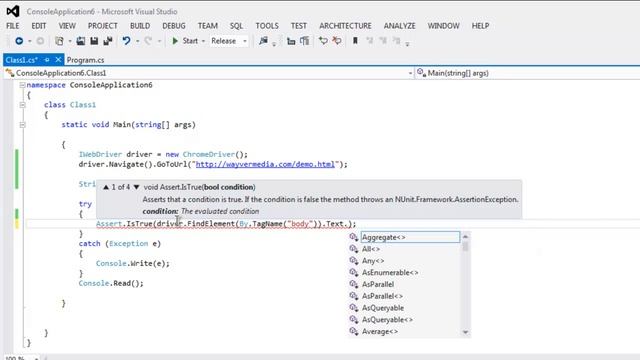 Selenium C# Assert Page Source смотреть онлайн