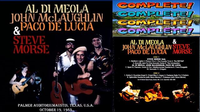 Al Di Meola ,John McLaughlin ,Paco De Lucia and Steve Morse /1983.10.19. смотреть онлайн