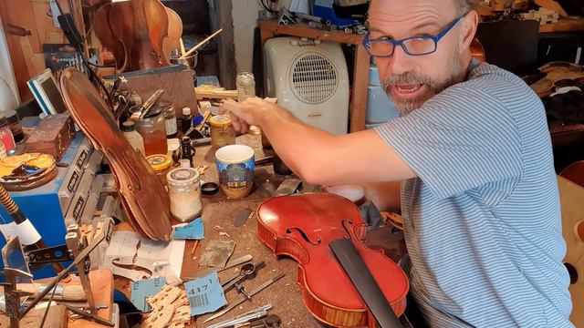 1890 W.E.Hill & Sons Violin restoration day 4 смотреть онлайн