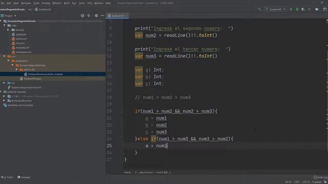 15. Ejercicios en Kotlin | Condicionales | Ordenar tres números en forma ASCENDENTE y DESCENDENTE смотреть онлайн