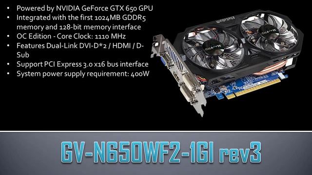 GV N650WF2 1GI rev3 смотреть онлайн