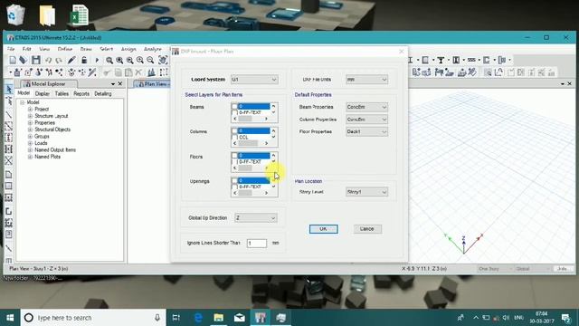 How to Import AutoCAD file in ETABS? смотреть онлайн