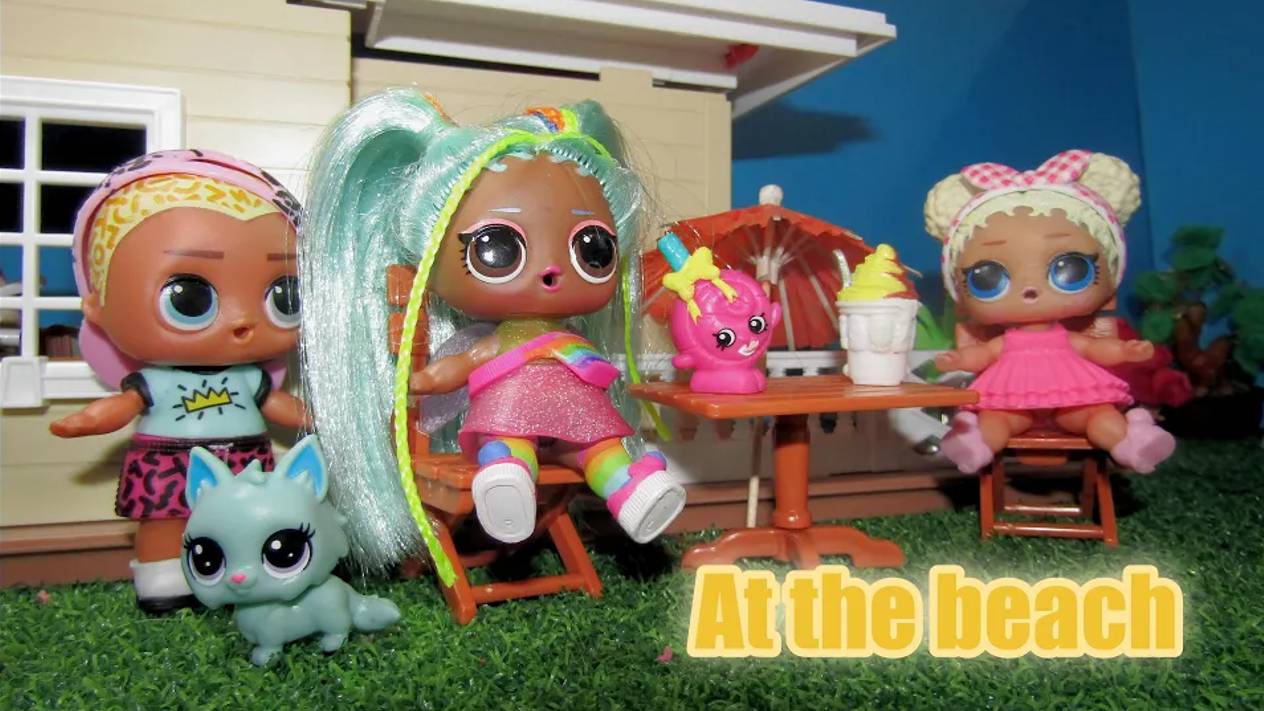 #Куклы #ЛОЛ собираются на пляж. #LOLSURPRISE at the beach. #Распаковка набора #shopkins (ЧАСТЬ1). смотреть онлайн