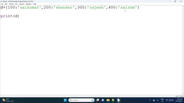 72 Description of Dictionary in Python by #SaiKumarValaboju #Microsoft Python Certified смотреть онлайн