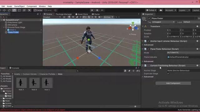 MARKERLESS AND MARKERBASE REALITY IN SAME SCENE | AUGMENTED REALITY смотреть онлайн