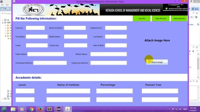 Student Management System using Java with source code and database (Eclipse) смотреть онлайн