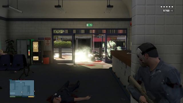Gta V (Gta 5) - Police Shootout In Police Station + Escape