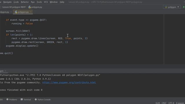 Lesson 60 Polygon. Python Programming. смотреть онлайн