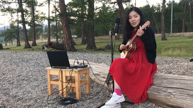 Ulele covered MOON RIVER /live/ with ukulele смотреть онлайн
