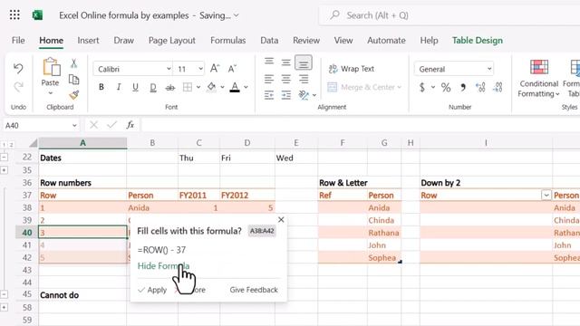 AI turns Excel examples into formulas (Excel Online) смотреть онлайн