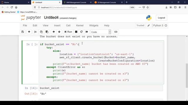 Create AWS s3 bucket using Python смотреть онлайн