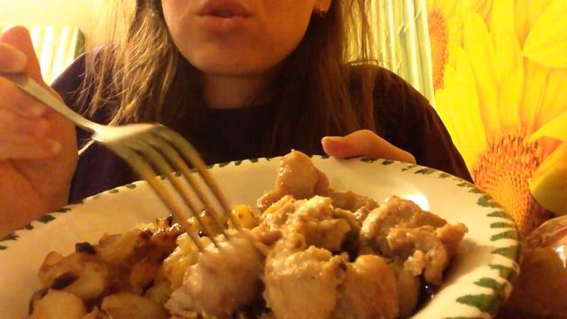 Жареная картошечка с луком и поджарка из индейки ☕ вкусный обзор еды смотреть онлайн