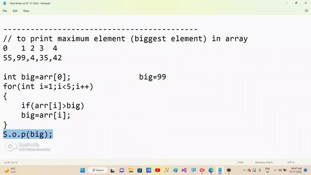 Arrays Session2 in Java by Prakash Gangumalla | Sum of array in Java | maximum element in array смотреть онлайн