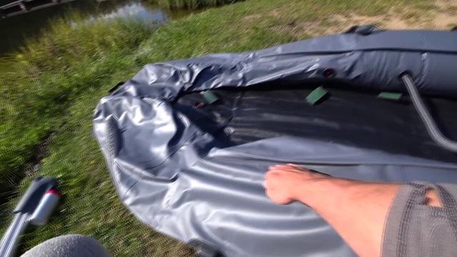 ПВХ лодка с надувным дном. Лоцман С 260 . Распаковка лодки . смотреть онлайн