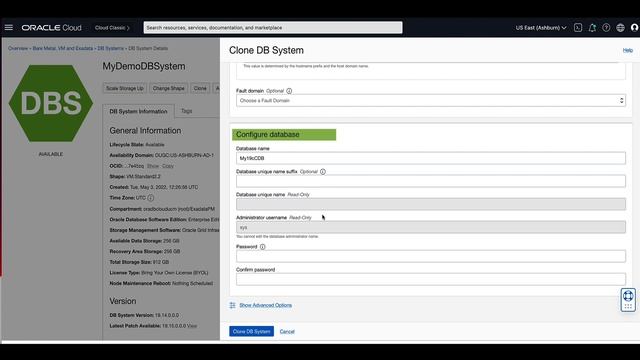 Oracle Base Database Service (BaseDB) - Cloning a VM DB System смотреть онлайн