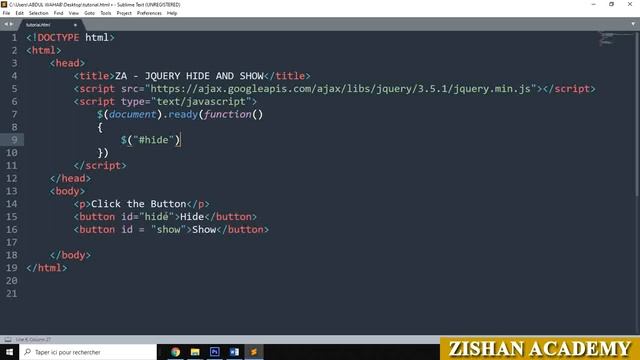 JQUERY Beginners Tutorial – JQUERY – HIDE AND SHOW. смотреть онлайн