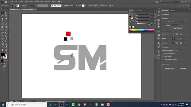 Sm Logo Design in Adobe Illustrator || logo design in illustrator a to z смотреть онлайн