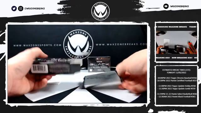 11-5-2022 (2022) Panini Black Football Hobby 6 Box Break #361 смотреть онлайн