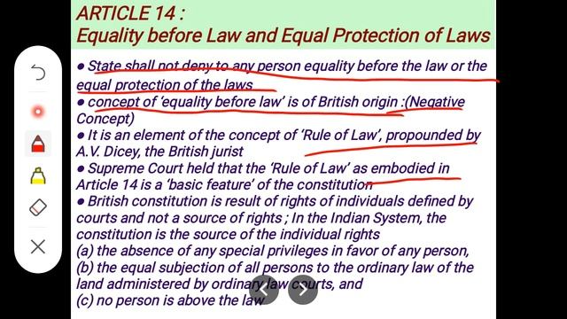 Fundamental Right (Part 1) features, Definition of state (12), Article 13, Right to Equality (14-18 смотреть онлайн