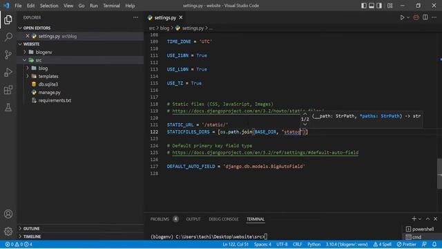 Blog with Django - Setting Up templates and static files in Django #5 смотреть онлайн