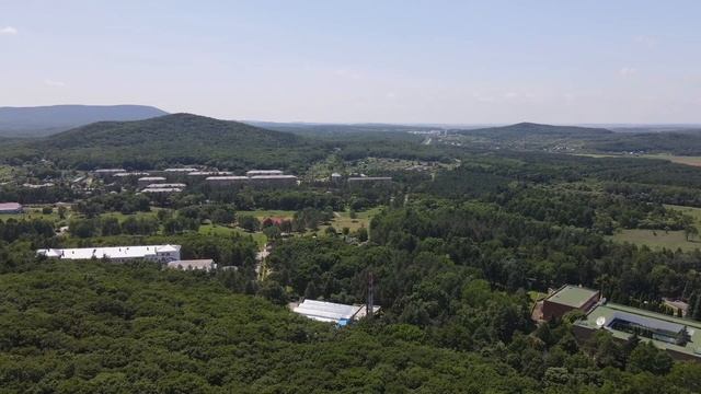 Посёлок Горные Ключи и санаторий "Шмаковский". Полёты в летний день. смотреть онлайн