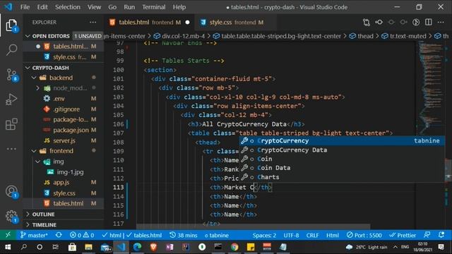 How to build a Filterable CryptoCurrency Dashboard using JavaScript, Node.js and CoinRanking смотреть онлайн