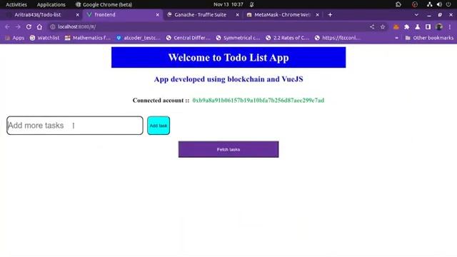My first Decentralized application - a Todo List using Blockchain and Vue JS. смотреть онлайн