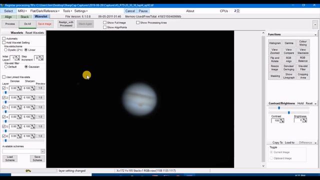 Stacking and processing Jupiter tutorial смотреть онлайн