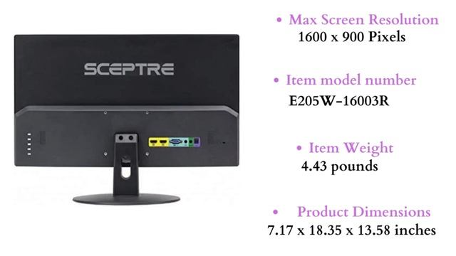 Sceptre 20" 1600x900 75Hz Ultra Thin LED Monitor 2x HDMI VGA Built-in Speakers смотреть онлайн