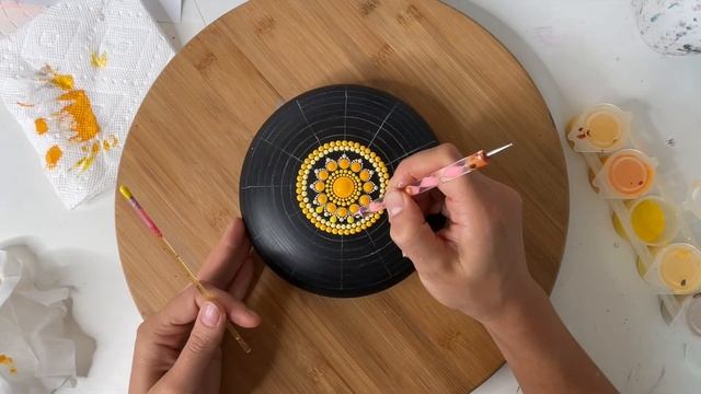 "Mellow Yellow" Color Palette | Dot Art Mandala Painting | Thoughtful Dots | Tutorial смотреть онлайн