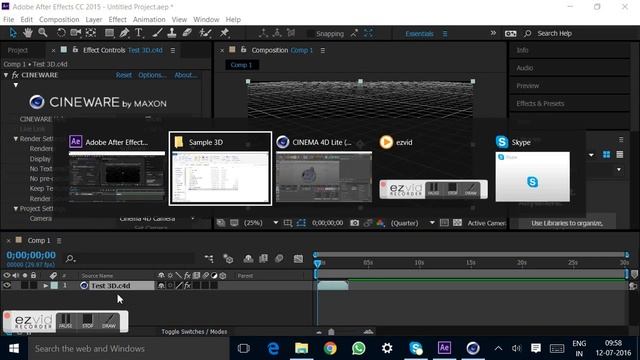 Autocad import to After Effects VR смотреть онлайн