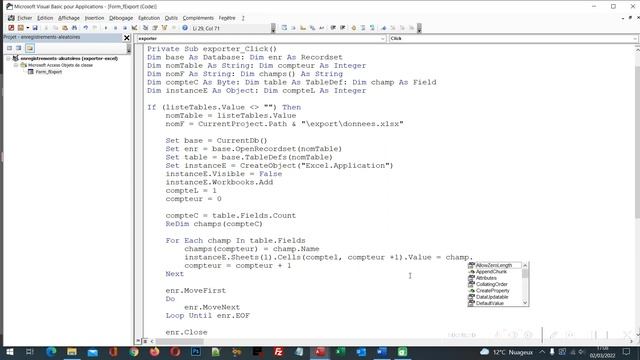 Exporter les données de tables Access dans Excel en VBA смотреть онлайн