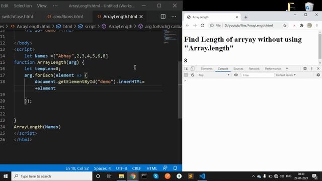 22 JS Tutorial Find the length of Array in JavaScript смотреть онлайн